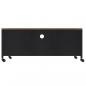 Preview: TV-Schrank Schwarz 110x30x43 cm Eisen und Massivholz Tanne