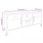 Preview: TV-Schrank Schwarz 110x30x43 cm Eisen und Massivholz Tanne