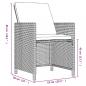 Preview: 5-tlg. Garten-Essgruppe mit Kissen Poly Rattan Braun