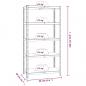 Preview: Regale mit 5 Böden 4 Stk. Silbern Stahl & Holzwerkstoff