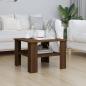 Preview: ARDEBO.de - Couchtisch Braun Eichen-Optik 60x60x42 cm Holzwerkstoff	