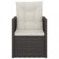 Preview: 3-tlg. Garten-Lounge-Set mit Kissen Poly Rattan Schwarz