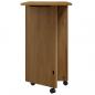 Preview: Rollschrank mit Schreibtisch MOSS Honigbraun Massivholz Kiefer