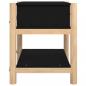 Preview: Nachttische 2 Stk. Schwarz 42x38x45 cm Holzwerkstoff