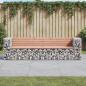 Preview: ARDEBO.de - Gartenbank aus Gabionen 244x71x65,5 cm Massivholz Douglasie