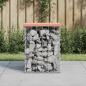 Preview: ARDEBO.de - Gartenbank aus Gabionen 33x31x42 cm Massivholz Douglasie