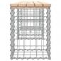 Preview: Gartenbank aus Gabionen 203x31x42 cm Massivholz Kiefer