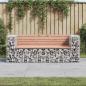 Preview: ARDEBO.de - Gartenbank aus Gabionen 184x71x65,5 cm Massivholz Douglasie