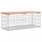 Preview: Gartenbank aus Gabionen 103x44x42 cm Massivholz Douglasie