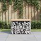 Preview: ARDEBO.de - Gartenbank aus Gabionen 63x44x42 cm Massivholz Kiefer