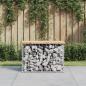 Preview: ARDEBO.de - Gartenbank aus Gabionen 63x31,5x42 cm Massivholz Kiefer