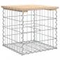 Preview: Gartenbank aus Gabionen 43x44x42 cm Massivholz Kiefer