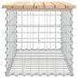 Preview: Gartenbank aus Gabionen 83x44x42 cm Massivholz Kiefer