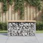 Preview: ARDEBO.de - Gartenbank aus Gabionen 83x31,5x42 cm Massivholz Kiefer