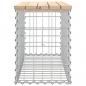 Preview: Gartenbank aus Gabionen 83x31,5x42 cm Massivholz Kiefer