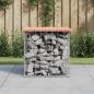 Preview: ARDEBO.de - Gartenbank aus Gabionen 43x44x42 cm Massivholz Douglasie