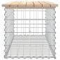 Preview: Gartenbank aus Gabionen 103x44x42 cm Massivholz Kiefer