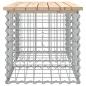 Preview: Gartenbank aus Gabionen 103x44x42 cm Massivholz Kiefer