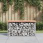 Preview: ARDEBO.de - Gartenbank aus Gabionen 83x31,5x42 cm Massivholz Douglasie