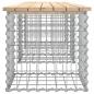 Preview: Gartenbank aus Gabionen 203x44x42 cm Massivholz Kiefer