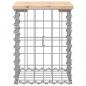 Preview: Gartenbank aus Gabionen 33x31x42 cm Massivholz Kiefer