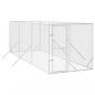 Preview: Outdoor-Hundezwinger Silbern 2x6x2 m Verzinkter Stahl