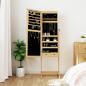 Preview: Schmuckschrank mit Spiegel & LED-Beleuchtung Freistehend