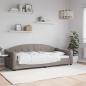 Preview: ARDEBO.de - Tagesbett Taupe 90x200 cm Stoff