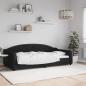 Preview: ARDEBO.de - Tagesbett Schwarz 100x200 cm Stoff