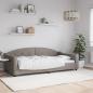 Preview: ARDEBO.de - Tagesbett Taupe 100x200 cm Stoff