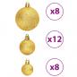 Preview: Weihnachtskugeln 100 Stk. Golden und Weinrot 3 / 4 / 6 cm