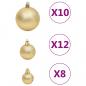 Preview: 111-tlg. Weihnachtskugel-Set Golden Polystyrol