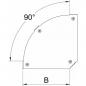 Preview: Obo Bettermann DFBM 90 100 FS Deckel Bogen 90° für Bogen RBM 90 100 B=100mm, St, FS