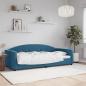 Preview: ARDEBO.de - Tagesbett Blau 90x200 cm Samt