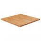 Preview: ARDEBO.de - Tischplatte Quadratisch Hellbraun 70x70x2,5cm Behandelte Eiche