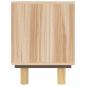 Preview: TV-Schrank Braun 80x30x40 cm Massivholz Kiefer und Natur-Rattan