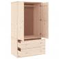 Preview: Kleiderschrank ALTA 90x55x170 cm Massivholz Kiefer