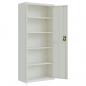 Preview: Aktenschrank Hellgrau 90x40x240 cm Stahl