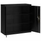 Preview: Aktenschrank Schwarz 90x40x130 cm Stahl