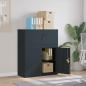 Preview: ARDEBO.de - Aktenschrank Anthrazit 90x40x110 cm Stahl