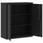 Preview: Aktenschrank Schwarz 90x40x145 cm Stahl