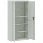 Preview: Aktenschrank Hellgrau 90x40x220 cm Stahl