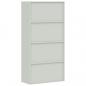 Preview: Aktenschrank Hellgrau 90x40x220 cm Stahl