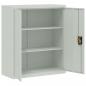 Preview: Aktenschrank Hellgrau 90x40x145 cm Stahl