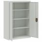 Preview: Aktenschrank Hellgrau 90x40x180 cm Stahl