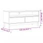 Preview: TV-Schrank FLAM 110x40x50 cm Massivholz Kiefer