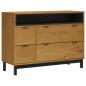 Preview: Schubladenschrank FLAM 110x40x80 cm Massivholz Kiefer