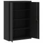 Preview: Aktenschrank Schwarz 90x40x140 cm Stahl