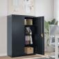 Preview: ARDEBO.de - Aktenschrank Anthrazit 90x40x140 cm Stahl