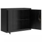 Preview: Aktenschrank Schwarz 90x40x70 cm Stahl